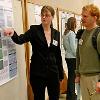 Student presenting research at the Montana Biofilm Meetin